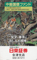 Télécarte Japon / 110-011 - OISEAU & Oisillons - BIRD Feeding In Nest Japan Phonecard - Vogel Telefonkarte - BE 3930 - Uccelli Canterini Ed Arboricoli