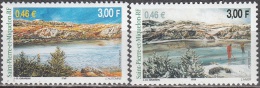 Saint-Pierre Et Miquelon 2001 Yvert 744 - 745 Neuf ** Cote (2015) 4.00 Euro Les Saisons Automne Et Hiver - Unused Stamps