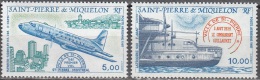 Saint-Pierre Et Miquelon 1987 Yvert Poste Aérienne 64 - 65 Neuf ** Cote (2015) 9.10 Euro Avions - Ungebraucht
