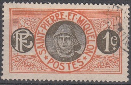 Saint-Pierre Et Miquelon 1909 Yvert 78 O Cote (2015) 0.30 Euro Pêcheur Cachet Rond - Usados