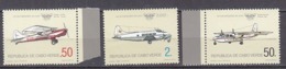 B0149 - CABO VERDE Yv N°482/83+487 ** AVIONS - Cape Verde