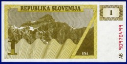 SLOVENIE SLOVENIJA - 1 BILLET 1 TOLAR NEUF PAPIER MONNAIE EUROPE BANQUE 1990 N° AB 90970499 - Slowenien