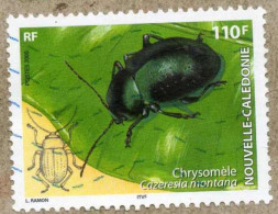 Nelle CALEDONIE : Faune - Insecres - Coléoptères : Chrysomèle (Cazeresia Montana) - Oblitérés