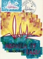 ANDORRE LA VIEILLE - 1975 Arphila - Cartes-Maximum (CM)