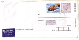 GOOD INDIA Postal Cover To ESTONIA 2014 - Good Stamped: Patel ; Train - Briefe U. Dokumente