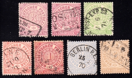 Norddeutscher Postbezirk 13-18 (13 A+b) , Gestempelt / O - Conf. De L' All. Du Nord