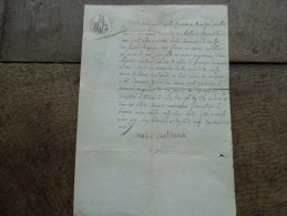 Document Fiscal Sous La Période Française 1811(Hainaut-Chimay)empreinte De 25 C - 1794-1814 (Période Française)