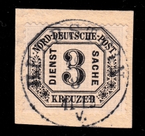 Norddeutscher Postbezirk Dienstmarken 8 Briefstück , Gestempelt / O - Conf. De L' All. Du Nord
