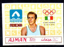 AJMAN  N°    * *   NON DENTELE  Jo  1968 Natation - Swimming