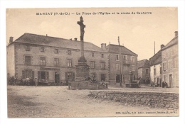 (3391-63) Manzat - La Place De L'Eglise Et La Route De Sauterre - Manzat