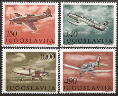 YUGOSLAVIA 1978 Aeronautical Day Airplanes Set MNH - Neufs