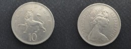 1976 - 10 PENCE GRANDE-BRETAGNE - ANGLETERRE - GREAT BRITAIN - ENGLAND - 10 Pence & 10 New Pence