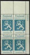 Plate Block -1967 USA Finland Independence Stamp Sc#1334 Lion Coat Of Arms - Plate Blocks & Sheetlets