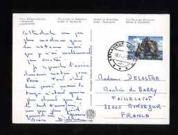 - ISLANDE 1990/99 . AFFRANCHISSEMENT SIMPLE  SUR CP DE 1990 POUR LA FRANCE . - Storia Postale