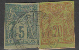 #80# COLONIES GENERALES N° 21 Et 42 Oblitéré St-Pierre (Martinique) - Sage