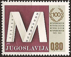 YUGOSLAVIA 1974 Centenary Of Introduction Of Metric System In Yugoslavia MNH - Ongebruikt