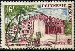 POLYNESIE FRANCAISE HOTEL DES POSTES DE PAPEETE 16 FRANCS STAMP ISSUED1960's(?) SG10 USEDLH FULLPOST.READ DESCRIPTION !! - Oblitérés