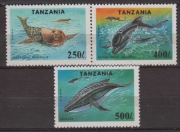 Tanzania.1994 Whales. 3v. Michel.1779-81. MNH 20949 - Baleines