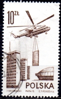 POLAND 1976 Air. Contemporary Aviation - 10z  Mil Mi-6 Helicopter   FU - Used Stamps