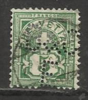 HELVETIA , SUISSE , 5 C , Perforé Perfin : " B&C E " , 1882 - 1899 , N° Y&T 66 - Perforés