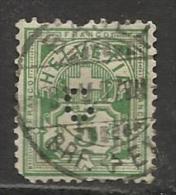 HELVETIA , SUISSE , 5 C , Perforé Perfin : " C " , 1905 - 1907 , N° Y&T 102 - Perforadas