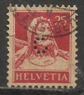 HELVETIA , SUISSE , 25 C , Perforé Perfin : " C " , 1917 - 1922 , N° Y&T 163 - Perfin