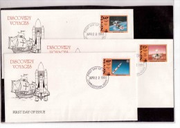 TEM8490   -      NEVIS      -       2.4.1991   /   5  COVERS - Amérique Du Sud