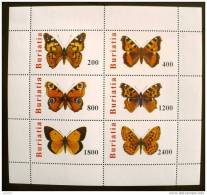RUSSIE-URSS PAPILLONS Feuillets 6 Valeurs NEUFS Emis En 1999 (N°11) ** MNH - Schmetterlinge