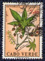 Cap Vert 1968 Oblitéré Rond Used Plantes Médicinales Rícino Ricinus Communis - Cap Vert