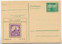 DDR P79-22-78 C71 Postkarte PRIVATER ZUDRUCK Technische Universität Dresden 1978 - Privé Postkaarten - Ongebruikt