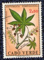 Cap Vert 1968 Oblitéré Rond Used Plantes Médicinales Rícino Ricinus Communis - Cap Vert
