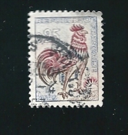 1331 Coq De Decaris 0F25  France Oblitéré 1962 - 1962-1965 Haan Van Decaris