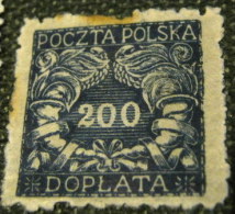 Poland 1920 Postage Due 200f - Used - Segnatasse