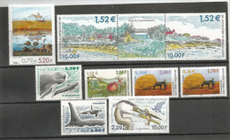 Année 2001.  9 T-p Neufs **, Inclus PA.81.  Côte 34,00 € - Unused Stamps