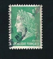 N° 1536A  Marianne De Cheffer 0,30 Vert France  Oblitéré  1967-69 - 1967-1970 Marianna Di Cheffer