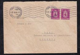 Bulgarien Bulgaria 1946 Cover Train Station PM To BERN Switzerland - Brieven En Documenten