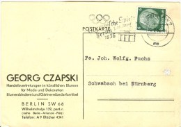 GERMANY Card With Olympic Machinecancel Berlin W 7 Mn Card Has A Perforation Hole - Summer 1936: Berlin