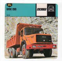 Avr15    68795    Fiche Camion   UNIC 190 - Trucks, Vans &  Lorries