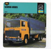 Avr15    68793    Fiche Camion  SCANIA VABIS - Trucks, Vans &  Lorries