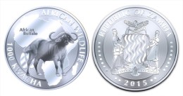 ZAMBIA  1.000  KWACHA    2.015  2015   "BUFFALO"  PLATA / SILVER   SC/UNC   T-DL-11.273 - Zambie