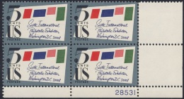Plate Block -1966 USA SIPEX Philatelic Stamp Exhibition Stamp Sc#1310 Stamp On Stamp - Números De Placas