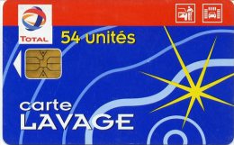 @+ Carte De Lavage TOTAL - ETOILE - 54 UNITES - SA1. - Colada De Coche