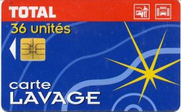 @+ Carte De Lavage TOTAL - ETOILE - 36 UNITES - Puce SO3. - Colada De Coche