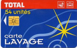 @+ Carte De Lavage TOTAL - ETOILE - 54 UNITES - Puce SO3. - Colada De Coche