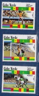 CAP VERT      CABO VERDE 1982      Football      Soccer Players And Flags    3v - Cap Vert