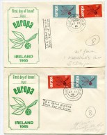 2 Env 1ier Jour EUROPA 1965 - Cartas & Documentos