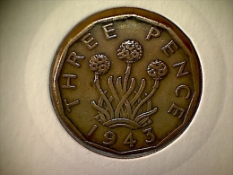 Grande Bretagne 3 Pence 1943 - F. 3 Pence