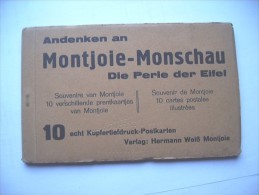 Duitsland Deutschland Map Buch Mit 10 Schöne Alte Ansichtskarten Monschau Montjoie - Monschau