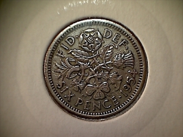 Grande Bretagne 6 Pence 1954 - H. 6 Pence