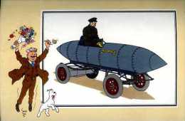 Tintin Voir Et Savoir Automobile : Voiture De Course La Jamais Contente De Jenatzy 1899 Par Hergé - Cars